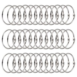 Book Rings, Binder Rings, Pack of 100 Metal Rings, Loose Leaf Book Rings, Key Rings for Scrapbook, Album, Crafts (Size 25 mm)