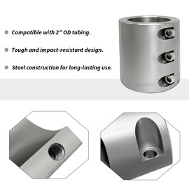 GOLKNHA 4 PCS Split Collar Tube Clamp for 2" OD Size Tube Steel Bolt on Roll Bar Cage Clamps Mounts