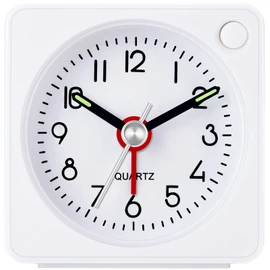 W OUTWIT Travel Analog Alarm Clock, 2.25 inch, Ultra Small Clock with Snooze and Light Function, Super Silent Non Ticking, Battery Operated, Easy Setting