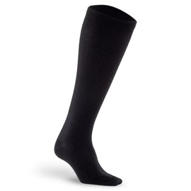 Running Marathon Socks - Calf-Length Travel and Sports Compression Socks for Foot and Ankle Support - Black on Black (Small-Medium)