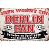 14 x 20 cm tin sign for football fans, here