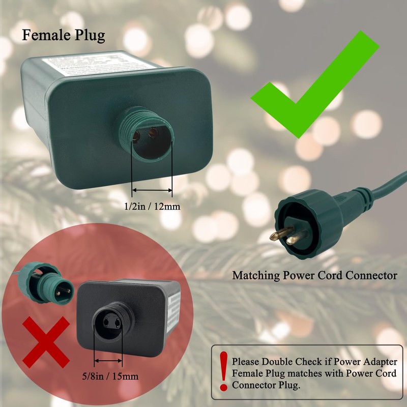 Power Cord 6Ft with On/Off Foot Switch for Christmas Tree