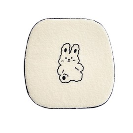 Car Seat Cushions Lovely Style Fleece Accurate Stitching Anti Slip Cute Car Cushion for Vehicle Front Row Bunny for Front Row