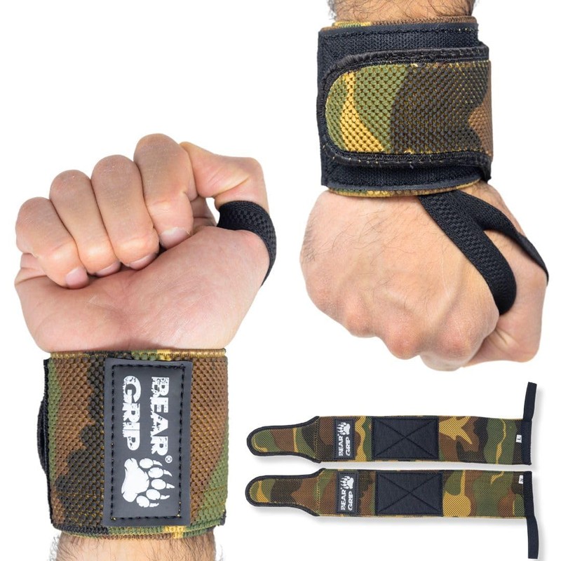 BEAR GRIP - Weight lifting wrist support wraps (Sold in