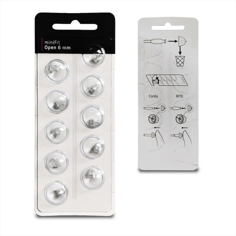 MiniFit Open Dome 5mm,6mm,8mm,10mm Ear Tips for Oticon Hearing aids