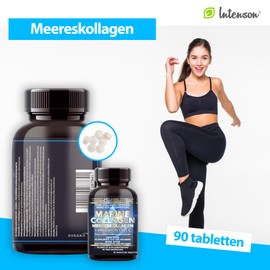 Intenson Marine Collagen + Vit.C + Hyaluronic Acid 90 Tablets | Peptan F | Fish Collagen