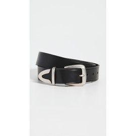 Madewell Western Chunky Buckle Belt For Women - Cow Leather Construction With Buckle Closure, Outdoor Casual and Supportive Belt True Black MD One Size