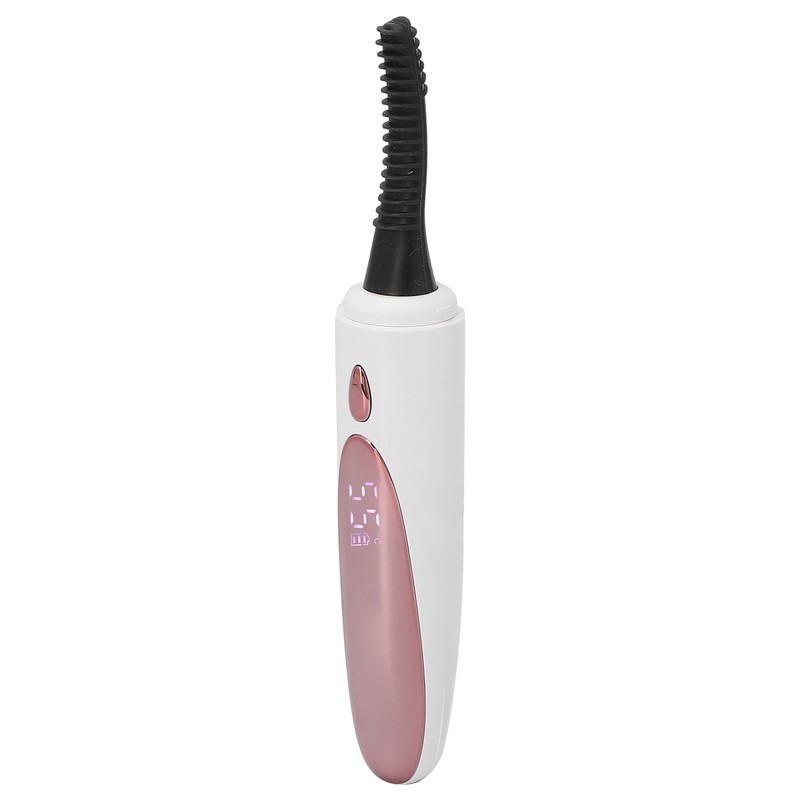 Heated Eyelash Curler Rechargeable Silicone Brush Head Portable Electric Eyelash