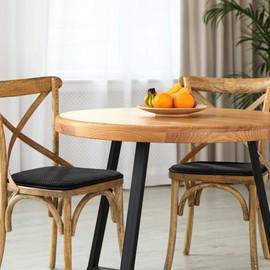 Achim Home Furnishings Brook Memory Foam Chair Seat Cushion 16"x16" 2-Pack - Black