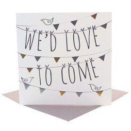 Small RSVP Acceptance Card - We'd Love To Come | We Are Attending - Confirmation Wedding Engagement Party | We Can Attend Your Event