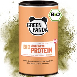 GREEN PANDA® Bio Kürbiskernmehl aus Österreich | Pflanzliches Protein aus gerösteten Kürbiskerne gemahlen | perfekt als veganes Proteinpulver | 225g