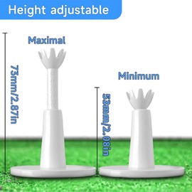 ZKFSIE Adjustable Height Golf Tee 2.1"-2.9" | Durable Rubber & Plastic Composite | Universal Driving Range & Simulator Mat Tee | Castle Tees Design (1PCS)