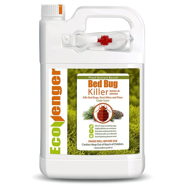EcoVenger (Formerly EcoRaider) Bed Bug Killer with Remote Sprayer 1Gal - Kills 100% All Stages on Contact- Kills Resistant Bugs- Kills Eggs- 14 Day Residual Protection- Non-toxic- Child & Pet Friendly