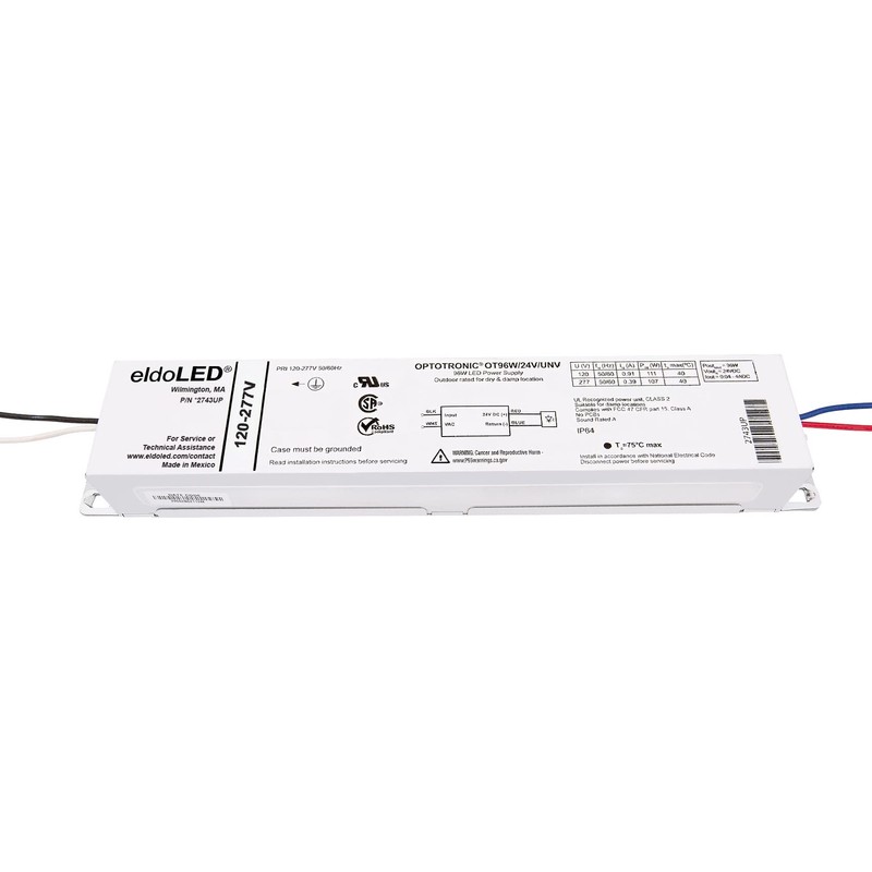 eldoLED *2743UP OPTOTRONIC 96W 24V DC 120/277V AC 50/60Hz Constant