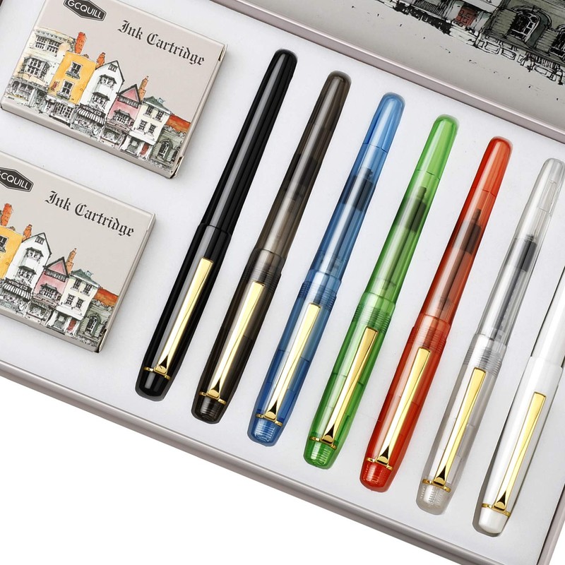 GC QUILL Calligraphy Set Fountain Pens 7 Different Size Nibs