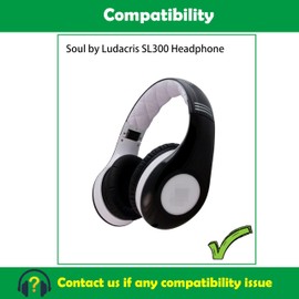 ACCOUTA Ear Pads Compatible with Soul by Ludacris SL300/SL 300 Headphones Ear Pads Replacement with Durable and Breathable Fabric/High Density Foam