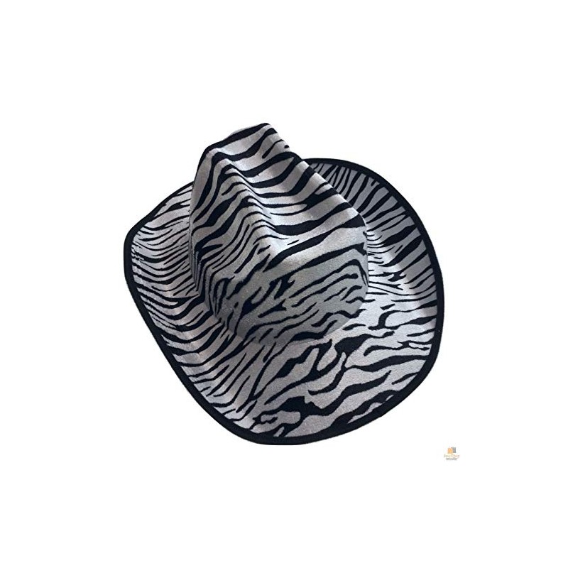 BR Zebra HAT Adult Cowboy Print Wild West Costume Party