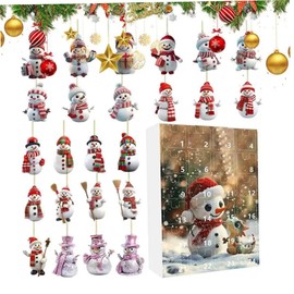 .Advent Calendar 2024 Christmas Countdown Calendar 24 Days Advent Calendar 2D Christmas Advent Calendar for Kids Adults Christmas Decoration-