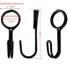 Changyeah Tie Down Straps Hooks, Pack of 12 Spiral Hooks, Hooks with Eyelet, Universal Hooks, Expander Hooks, Tarpaulin Hooks, Rope Hooks for Trailers, Tarpaulins, Boats, Motorcycles, Bicycle Hooks