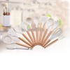 Mocrcrel Chef Kitchen Cooking Utensils Set, Wooden Handle Silicone Kitchen