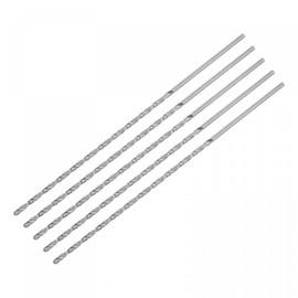 sourcing map Mini Micro Twist Drill Bits 2 mm Extra Long Metal Drill Bit 120 mm Aluminium Alloy Pack of 5