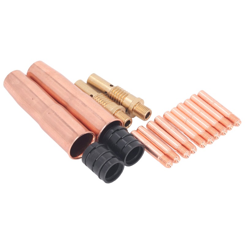 16Pcs MIG Welding Gun Accessory Kit Tip Nozzle Diffuser Adapter