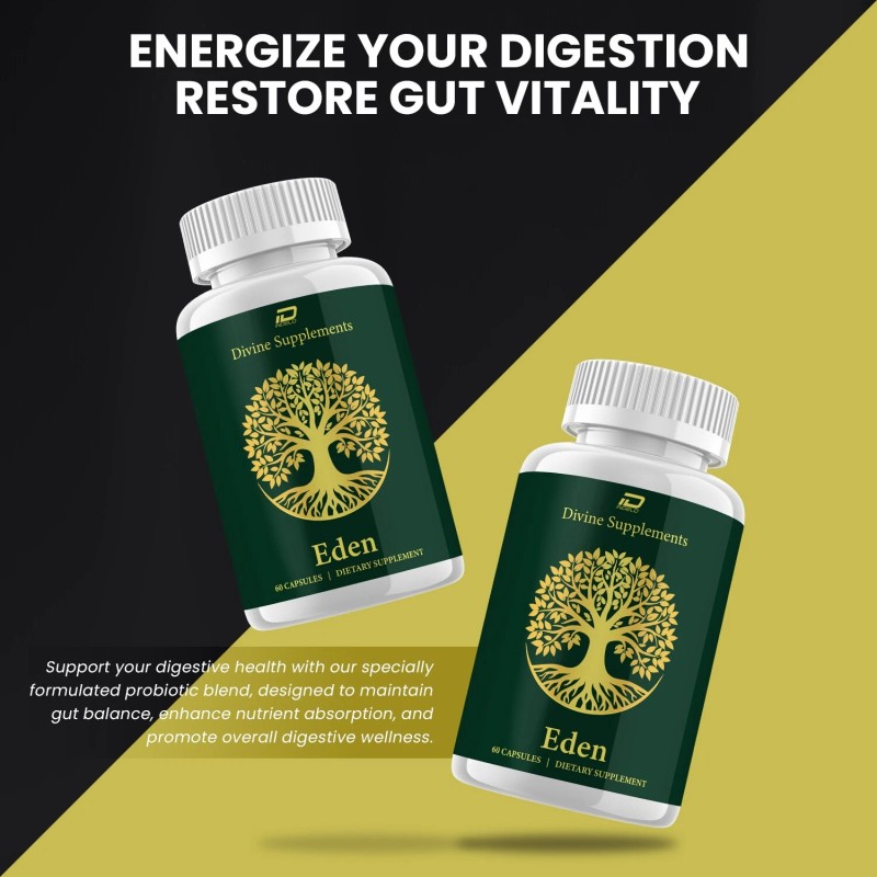 (5 Pack) Eden Capsules – Eden Pills Digestive Support, Gut
