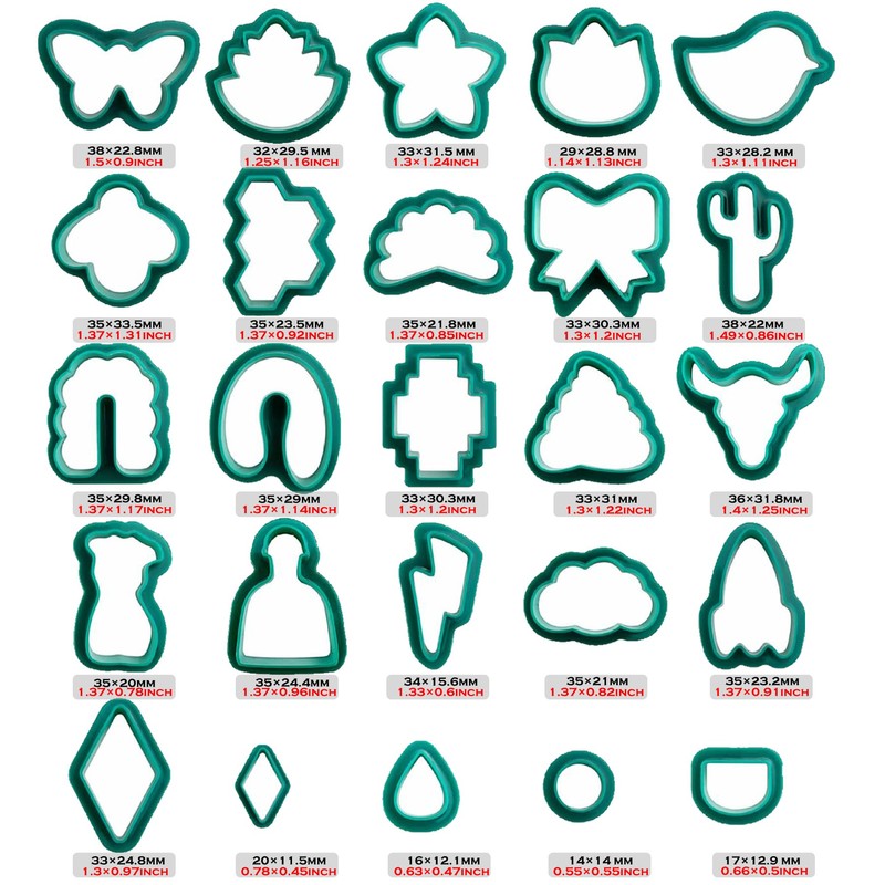 Allazone 219 PCS Polymer Clay Cutters Set, Clay Earring Cutters