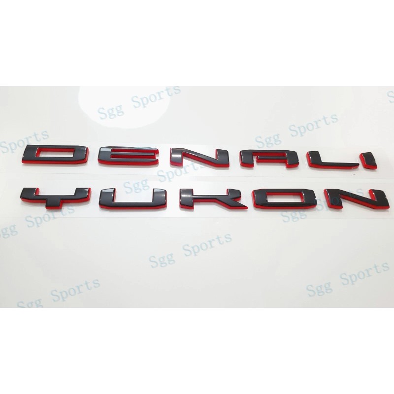 GMC 2pcs GMC 2021-2023 Yukon Yukon XL Black Red Rear