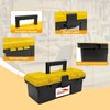 HOUSERAN Tool Box, Portable 12" Plastic Toolbox with Handle, lockable