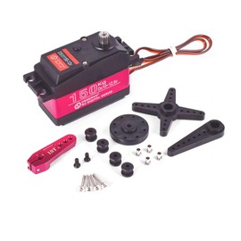 RCmall 150KG 12V DS51150 Digital Servo, Full Metal Gear Waterproof IP66 Robotic Servo with 18T Servo Arm for 1/5 RC Car Robot Crawler (180 Degree)