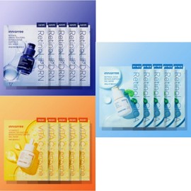 INNISFREE Gel Mask 23~25ml*5sheets [Vitamin C Greentea Enzyme/Retinol Cica/Retinol Greentea PDRN], Type:02 Retinol Cica Repair Ampoule