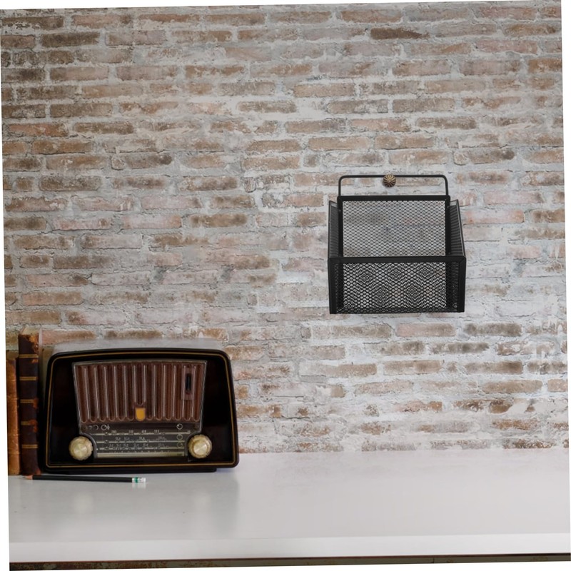 SHINEOFI Mesh Wall File Organizer Sturdy Iron Desktop Document Storage