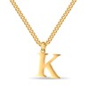 Jokmeo Gold Chain with Letter A-Z Pendant 14 Carat Gold-Plated