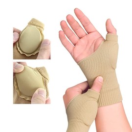 INF 1 Pair Wrist Thumb Compression Gloves Fingerless Arthritis Gloves Osteoarthritis Hand Bandage for Tendonitis