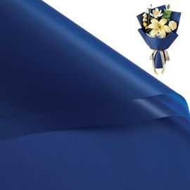 WRAPAHOLIC 20 Sheets Flower Wrapping Paper - 22.4 x 22.4 inch Pure Royal Blue Water-Resistant Floral Bouquet Wrapping Paper, Florist Supplies Packaging Paper for Wedding Birthday Gift DIY