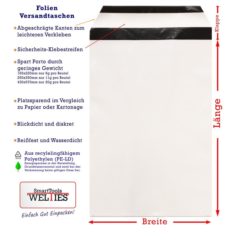 WeltiesSmartTools Coex Foil Envelopes 60 µm 165 x 220 +