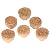6pcs Round Drawer Knobs Wood Rattan Woven Handmade Drawer Pulls
