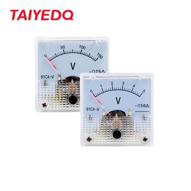 호환 DC 볼트미터 아날로그 전압계 기계식 포인터 타입 91C4-V 45x45mm [01 DC30V] Compatible DC Voltmeter Analog Voltmeter Mechanical Pointer Type 91C4-V 45x45mm [01 DC30V]