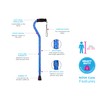 NOVA Extra Tall Heavy Duty Walking Cane with Offset Handle,