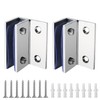 Alise Glass Shelf Brackets 2Pcs, Adjustable Shower Glass Clamps, Heavy