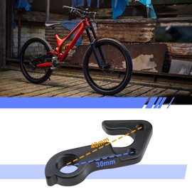 EMSea 2pcs MTB Bicycle Rear Gear Mech Derailleur Hook Hanger Black Aluminum Tailhook Dropout Frame Adapter for Mountain Road Bike Cycling