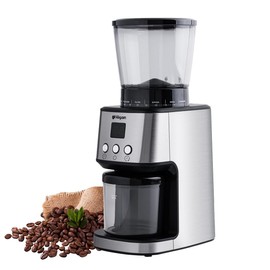 Aligain Stainless Steel Burr Coffee Grinder with 51 Grind Settings，Grind Timer,Electric Coffee Grinder for Espresso/Drip/Pour Over/Cold Brew/French Press Coffee Maker，120V/165W