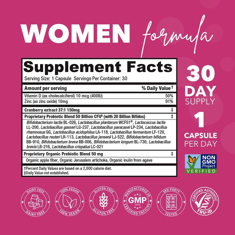 Bio360 Probiotics for Women Vaginigal Health - Supports pH Balance,