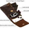 Ariscobull Leather Phone Holster, Genuine Buffalo Leather Cell Phone Holsters,