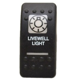 Boat Rocker Switch Cover | Livewell Light Black Actuator
