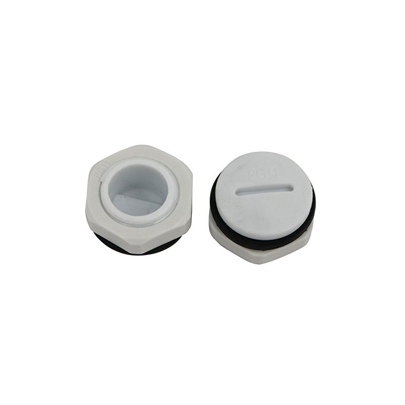 sourcing map GLW-PG11 Nylon Connector Thread Cable Gland End Cap