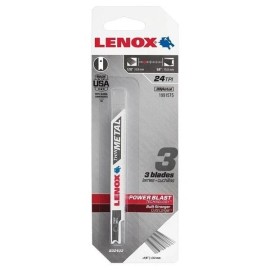 Lenox 1991575 T-Shank Thin Metal Cutting Jig Saw Blade, 24 TPI, 3 PACKS OF 3!!!