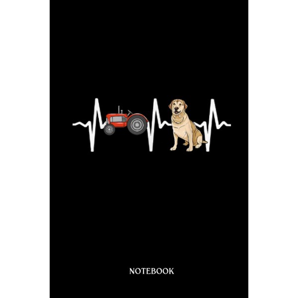 Labrador Notebook: Farmer Tractor Labrador Retriever Heartbeat Dog Lover |