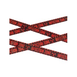 Smiffys Smiffy's 47021 Zombie Infections Zone Caution Tape, Red/Black, One Size